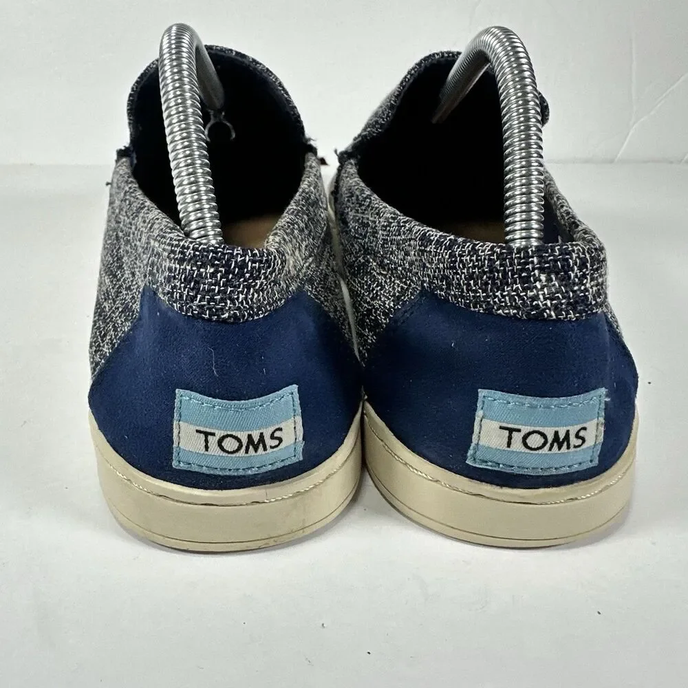 TOMS Men’s Paseo Slip-On Loafers - Navy Blue Heather Tweed - Size 9